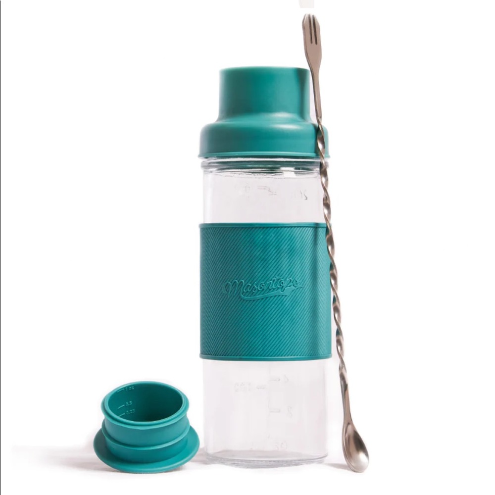 🍸 Mason Jar Cocktail Shaker Kit - Teal 🍸